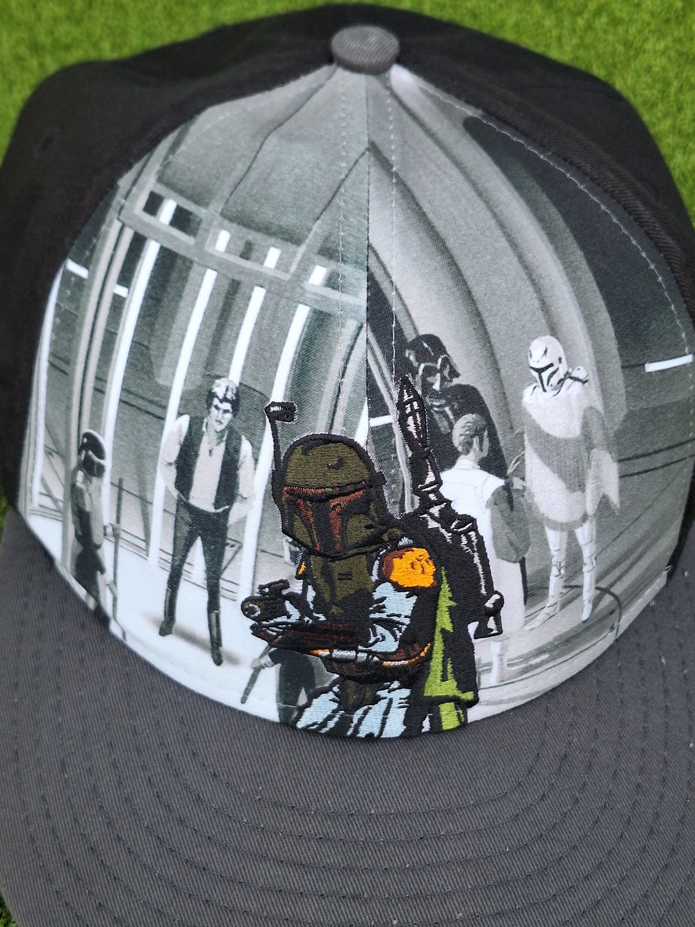 Star Wars New Era 9Fifty Boba Fett Snapback Hat Rare. Mandalorian Crest - Picture 8 of 8